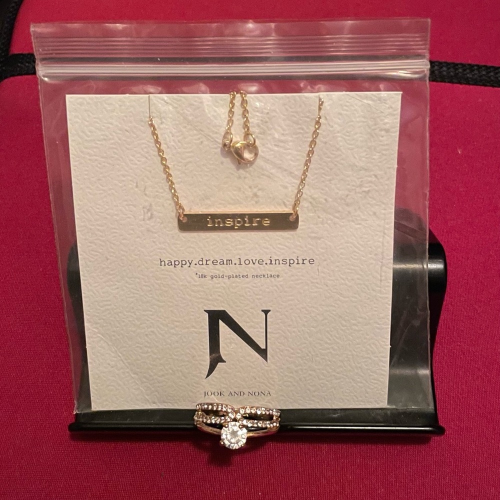 Jook and Nona necklace with ring sz8